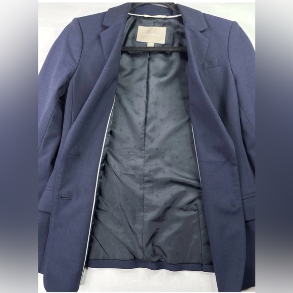 Banana Republic Button Blazer Jacket Wool Blend Office Career Wear Size 2 - Picture 10 of 10